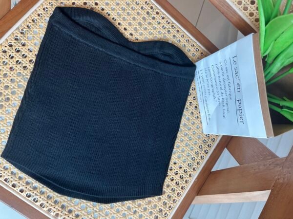 Black Knitted Tube Top 针织抹胸