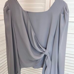 HERS DESIGNER GREY VIOLET BLOUSE 韩版芋泥紫色设计感衬衫
