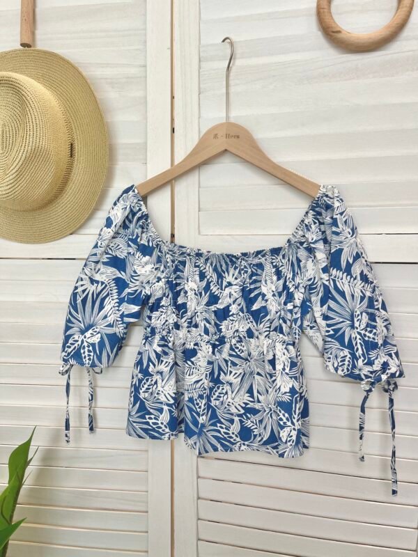 MONAI FLORAL TOP 莫奈女神方领上衣