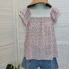 LACE TRIM RUFFLE SLEEVE BLOUSE 小碎花蕾丝边边小飞袖小上衣