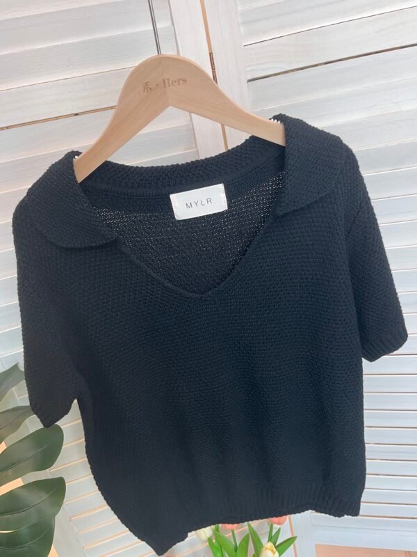 POLO KNIT TOP 韩版针织上衣