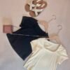 LACE TRIM TOP 方领小上衣