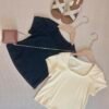 LACE TRIM TOP 方领小上衣