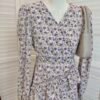 LAVENDER PLEATED DRESS 花边下摆连衣裙