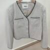ROUND BUTTON BLAZER [GREY] 亚麻灰休闲西装外套