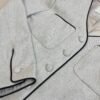 ROUND BUTTON BLAZER [GREY] 亚麻灰休闲西装外套