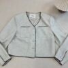 ROUND BUTTON BLAZER [GREY] 亚麻灰休闲西装外套