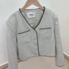 ROUND BUTTON BLAZER [GREY] 亚麻灰休闲西装外套