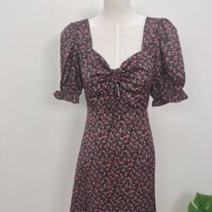 ROSIE TIE KNOT DRESS 玫瑰低胸连衣裙