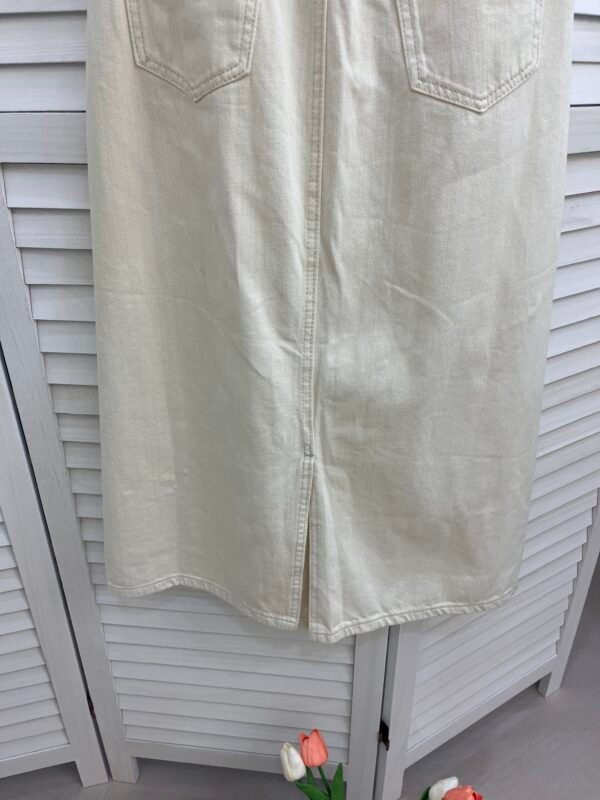 【瑕疵】SOLID COLOR MIDI DENIM SKIRT [BACK SPLIT] 牛仔长半裙[后开叉]