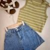 DENIM SHORTS 高腰 A 版牛仔短裤