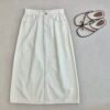 【瑕疵】SOLID COLOR MIDI DENIM SKIRT [BACK SPLIT] 牛仔长半裙[后开叉]