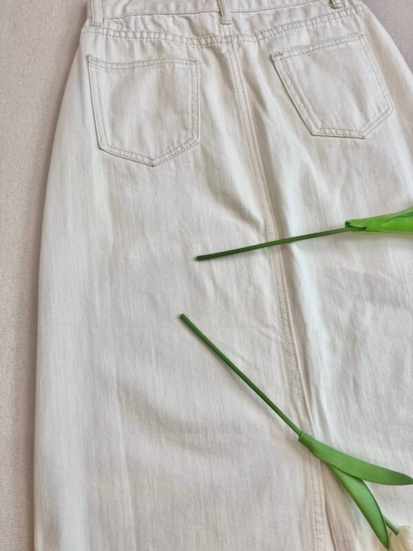 【瑕疵】SOLID COLOR MIDI DENIM SKIRT [BACK SPLIT] 牛仔长半裙[后开叉]