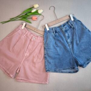 DENIM STRETCHABLE SHORT 松紧腰牛仔短裤