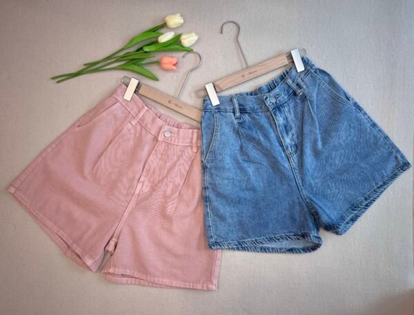 DENIM STRETCHABLE SHORT 松紧腰牛仔短裤