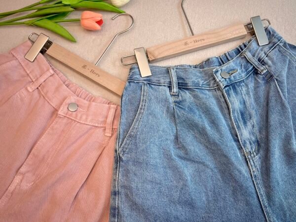 DENIM STRETCHABLE SHORT 松紧腰牛仔短裤