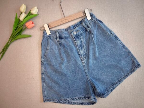 DENIM STRETCHABLE SHORT 松紧腰牛仔短裤