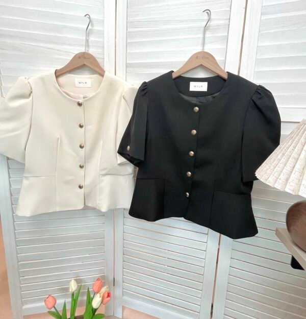 ELEGANT PLAIN BUTTON TOP 东大门气质上衣